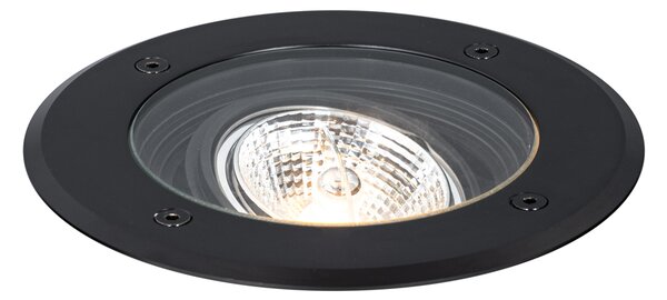 Set de 6 spoturi moderne de exterior pentru sol negru AR70 reglabile IP65 - Delux