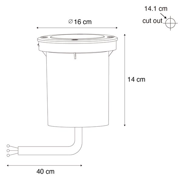Set de 6 spoturi moderne de exterior pentru sol negru AR70 reglabile IP65 - Delux