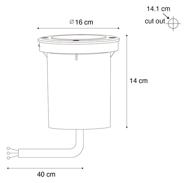 Set de 6 spoturi moderne pentru exterior, cu montaj sol, din oțel AR70 reglabile IP65 - Delux