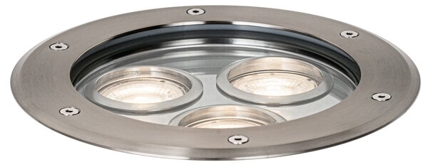 Proiector modern de sol din oțel cu 3 lumini IP65 - Tribus