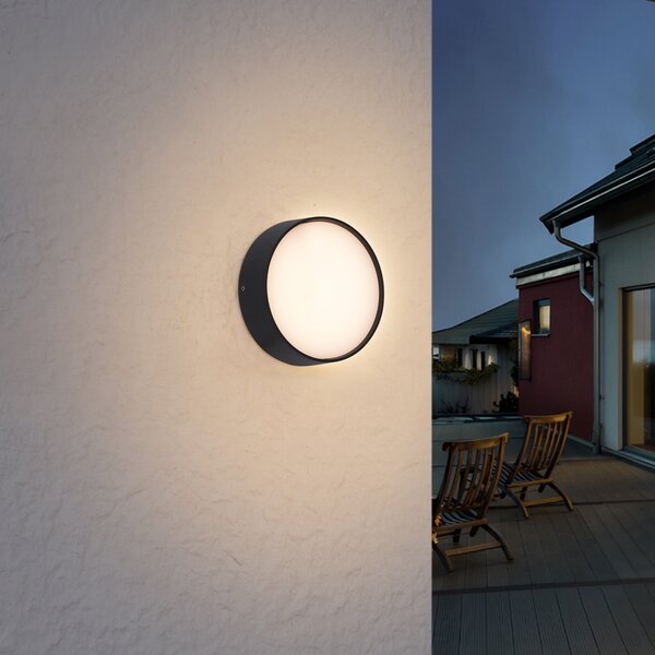 Plafoniere de perete moderne pentru exterior negru incl. LED IP65 - Dop