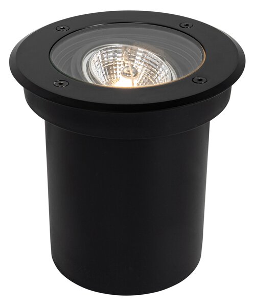 Proiector modern de sol pentru exterior negru AR70 reglabil IP65 - Delux