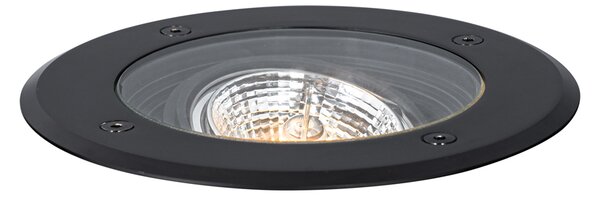 Set de 6 spoturi moderne de exterior pentru sol negru AR70 reglabile IP65 - Delux