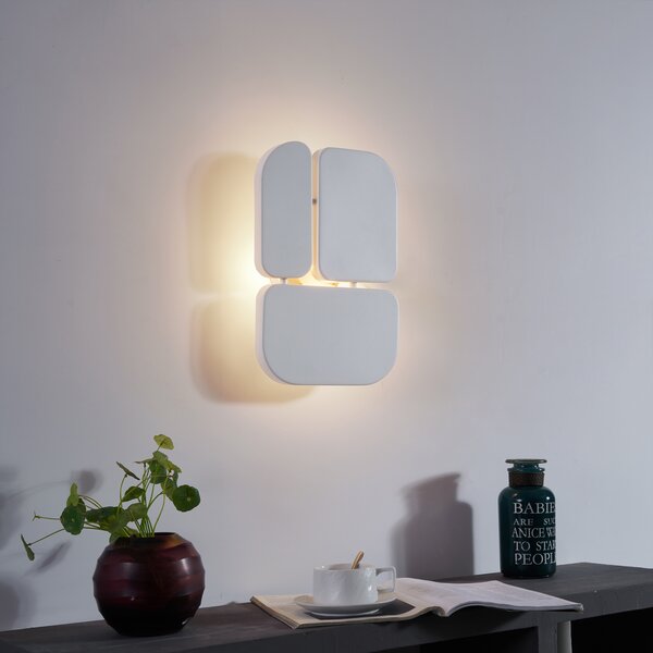 Lampă de perete de design albă cu 3 lumini - Planes
