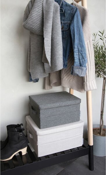 Cutie de depozitare bej din material textil cu capac 40x30x22 cm Soft Storage – Bigso