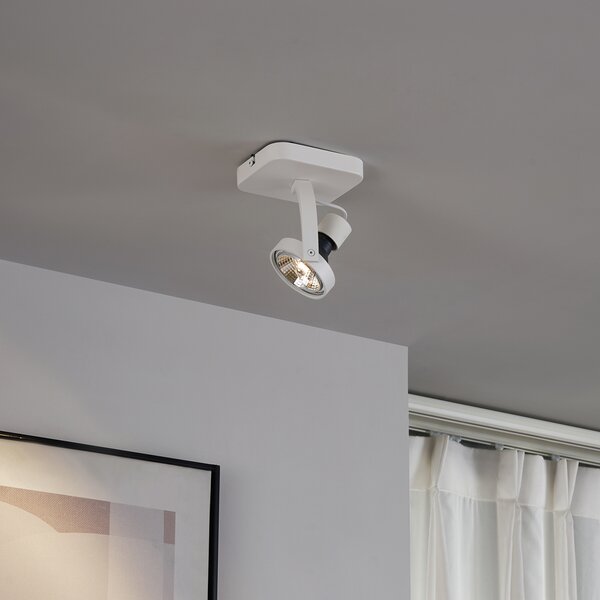 Spot de tavan de design alb GU10 70mm rotativ și înclinabil - Vo