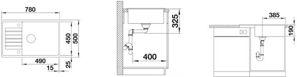 Blanco Zia XL 6 S Compact chiuvetă din granit 78x50 cm antracit 523273