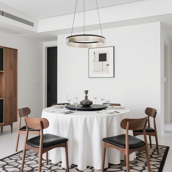 Lampa suspendată modernă neagră 59cm incl. LED cu 3 trepte de intensitate luminoasă - Anello Chandelier