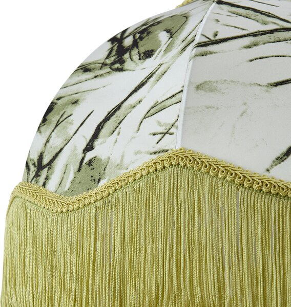 Abajur din material textil cu design cu frunze și interior alb 45/15/21,5 - Heritage