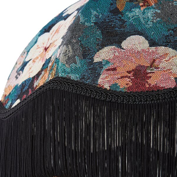 Abajur din material textil cu design floral și interior alb 45/15/21.5 - Heritage