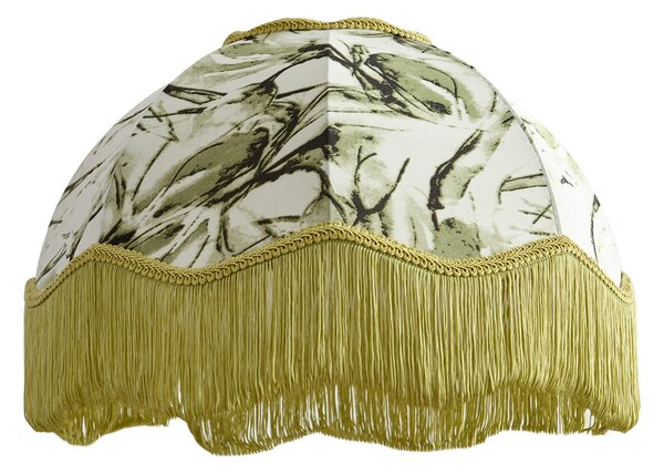 Abajur din material textil cu design cu frunze și interior alb 45/15/21,5 - Heritage