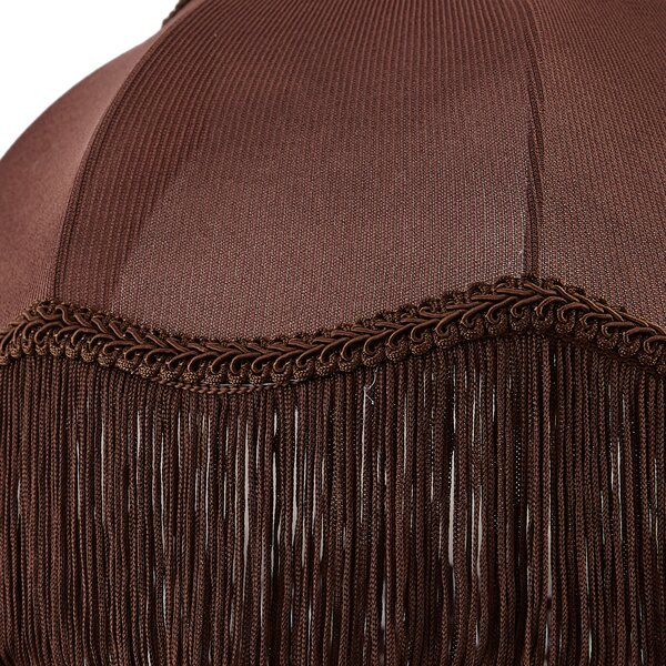 Abajur din material textil maro cu interior alb 31,5/15/14 - Heritage