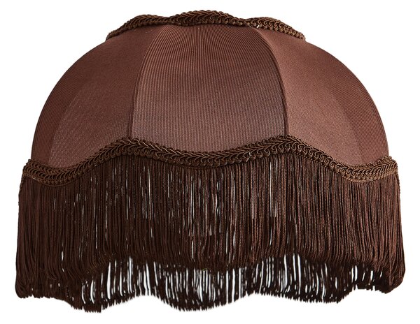Abajur din material textil maro cu interior alb 31,5/15/14 - Heritage
