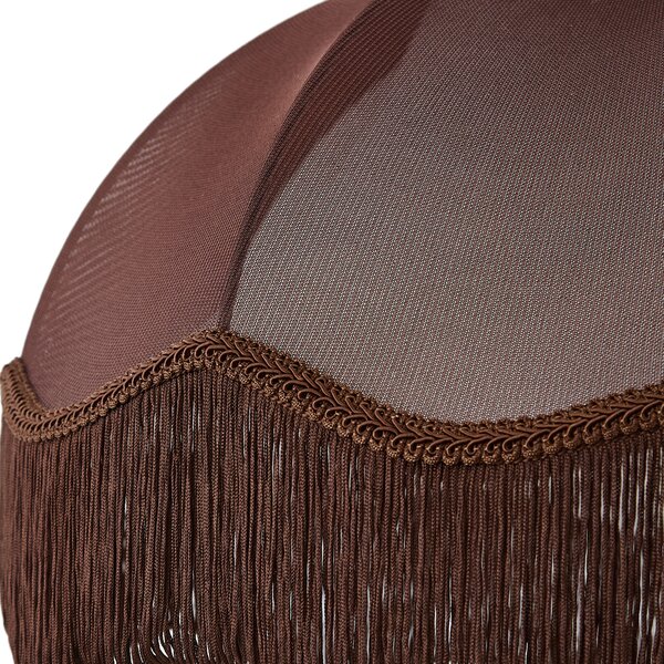Abajur din material textil maro cu interior alb 45/15/21,5 - Heritage