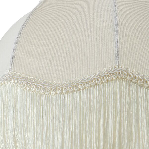 Abajur din material textil bej cu interior alb 31,5/15/14 - Heritage
