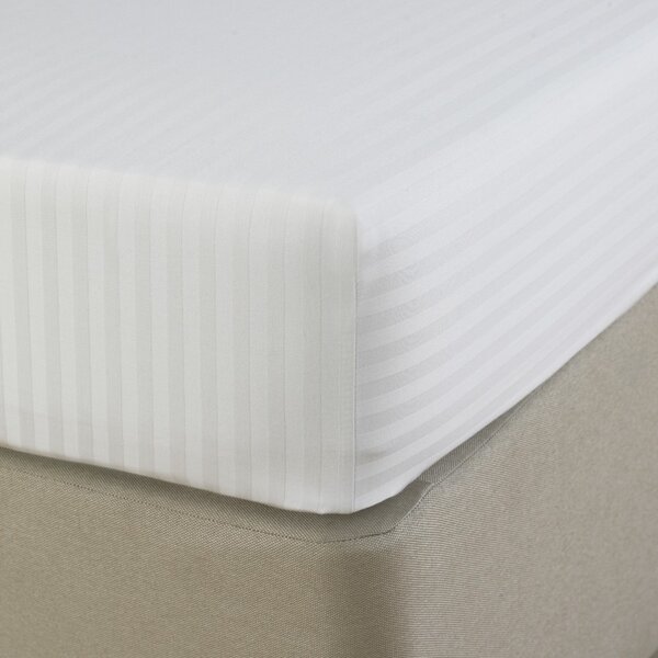 Cearsaf de pat cu elastic Colectia Modena, Bumbac 100%, dimensiunea 140x200+20cm, alb
