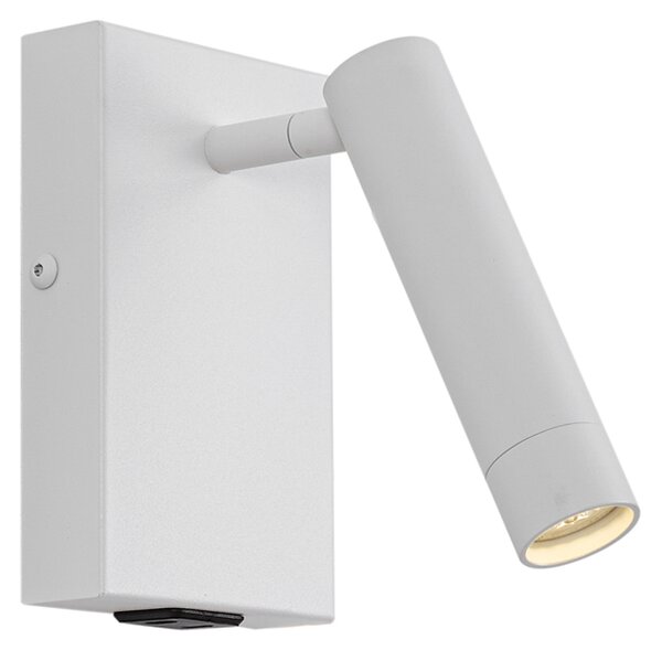 Lampă de perete modernă albă reglabilă cu USB-C - Croft