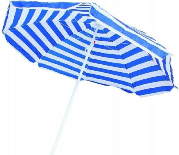 Umbrela de plaja basculanta alb-albastru BEACH 160 cm