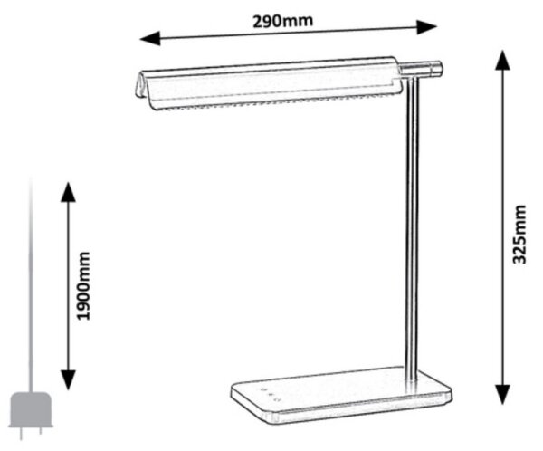 Rabalux 2934 - Lampă LED tactilă dimabilă 7W 230V 3000K/4000K/6500K