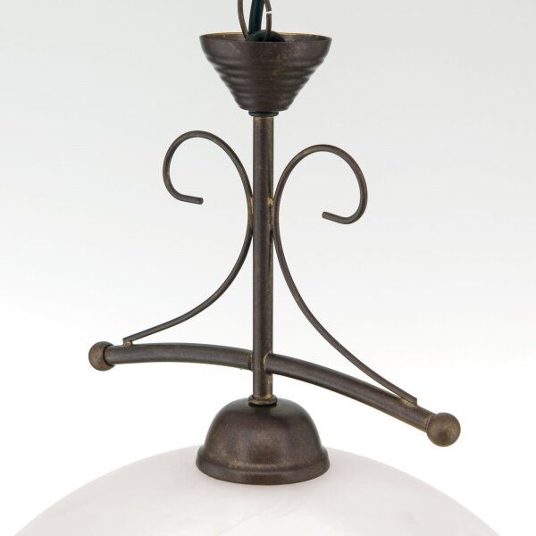 Orion - Lustra pe lanț RULA 1xE27/40W/230V, diametru 35 cm, alb/bronz