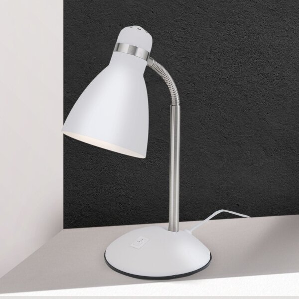Orion - Lampă de birou SCHOOL 1xE27/40W/230V albă/crom mat