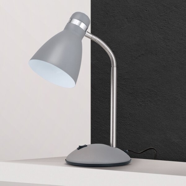 Orion - Lampă de birou SCHOOL 1xE27/40W/230V gri/crom mat