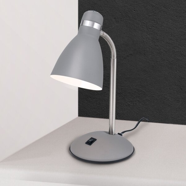 Orion - Lampă de birou SCHOOL 1xE27/40W/230V gri/crom mat
