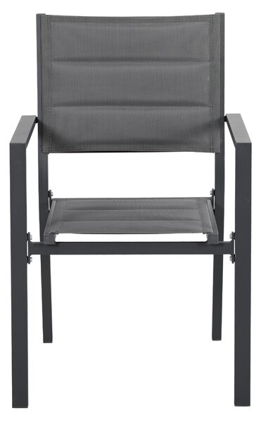 Outsunny Set de 7 Piese de Grădină din Aluminiu cu Masă Extensibilă și 6 Scaune cu Șezut din Plasă Respirabilă, 210x90x75 cm, Gri | Aosom Romania