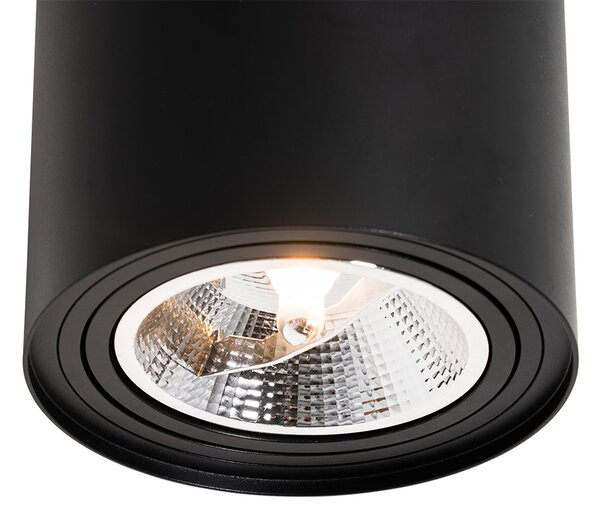 Spotlight modern de tavan negru rotativ și înclinabil AR111 - Rondoo Up