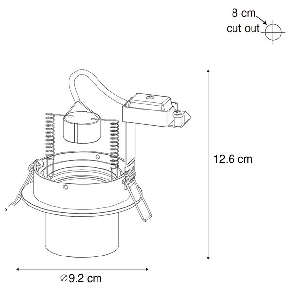 Set de 6 spoturi încastrate moderne bronz închis rotunde înclinabile - Installa