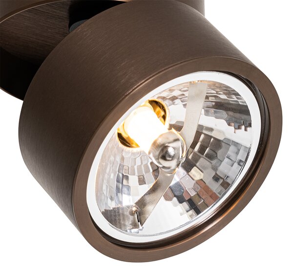 Spotlight modern bronz închis rotund reglabil - Go Nine