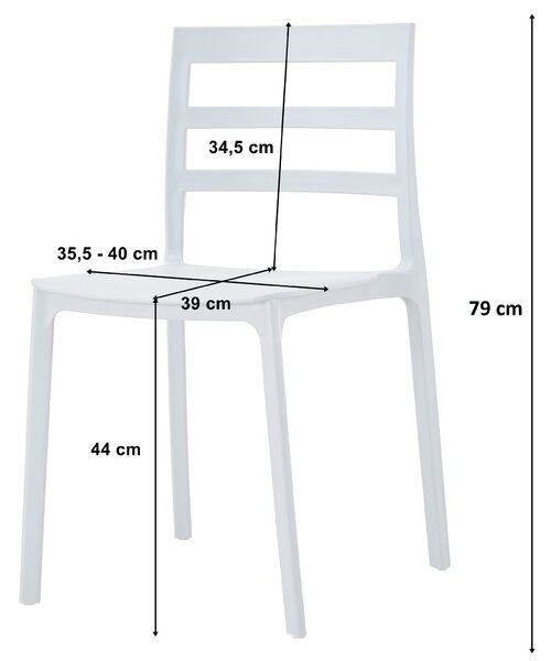 Scaun din plastic negru ELBA