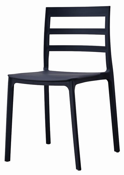 Scaun din plastic negru ELBA
