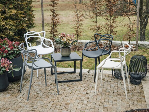 Set 4 scaune din plastic KATO, alb