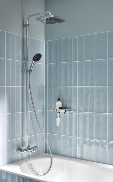 Grohe Vitalio Comfort set cadă și duș perete cu termostat cu duș de ploaie StarLight Chrome 26984001