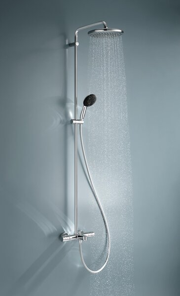Grohe Vitalio Start System set cadă și duș perete cu termostat cu duș de ploaie crom 26988001