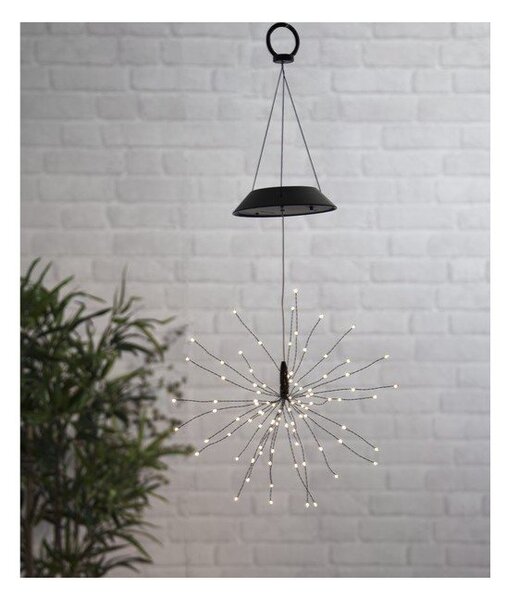 Decorațiune solară LED suspendată cu diode albe Star Trading Firework, înălțime 50 cm