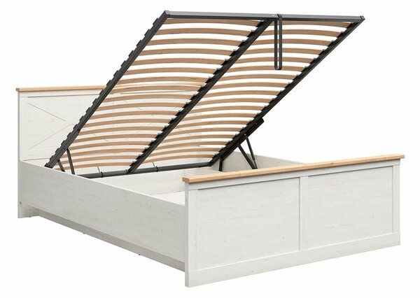 Pat Talvena 103Dublu, Alb, 160x200, PAL laminat, Somiera patSomiera pat, 17x21x10cm