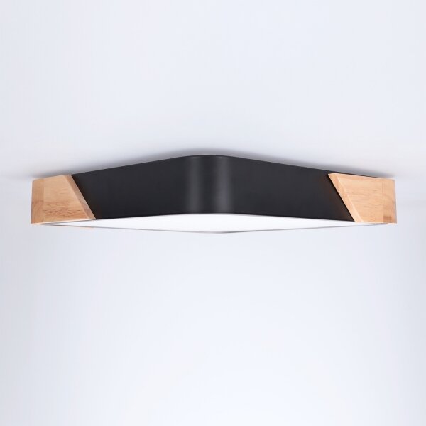 Plafonieră LED PILANA Brilagi LED/24W/230V stejar/negru 32x32 cm