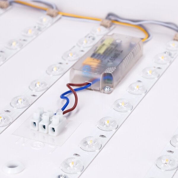 Brilagi - Lampă LED dimabilă PILANA LED/60W/230V stejar/negru 56x56 cm + telecomandă