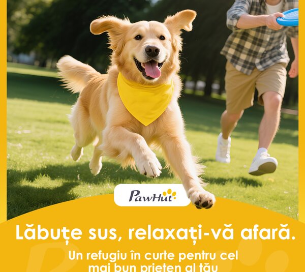 PawHut Cărucior pentru Câini Pliabil cu Benzi Reflectorizante, Roți Rotative, Frâne și Pernuță Lavabilă, Roșu | Aosom Romania