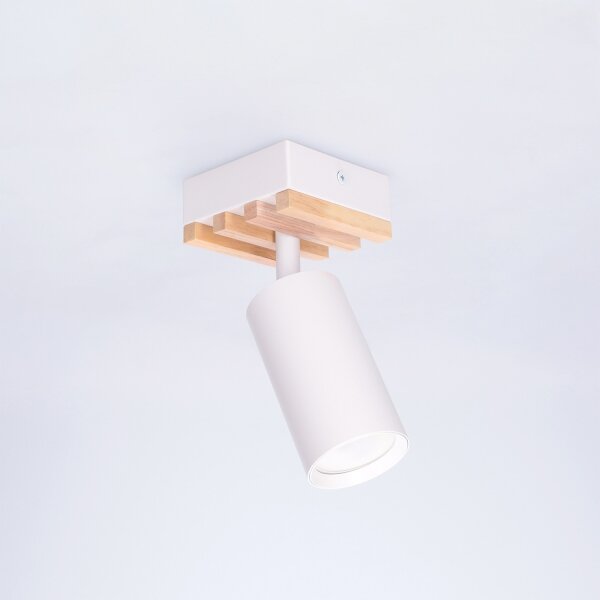 Brilagi - Spot SELE WOOD ACOUSTIC, 1x GU10, 30W, 230V, alb/lemn