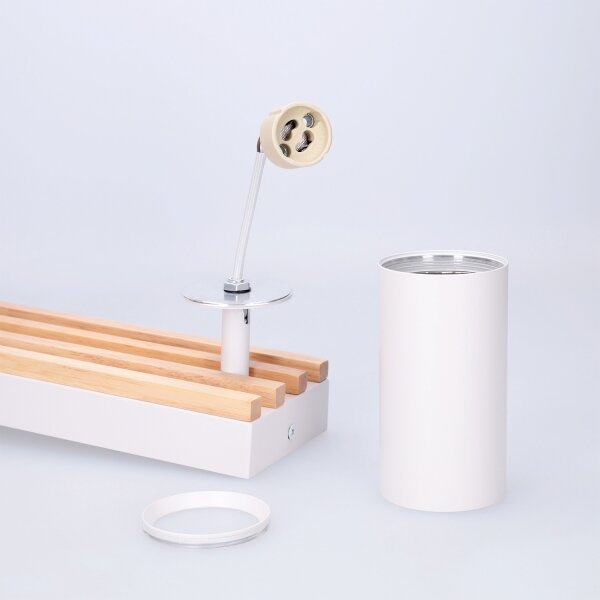 Brilagi - Spot SELE WOOD ACOUSTIC 4xGU10/30W/230V alb/lemn