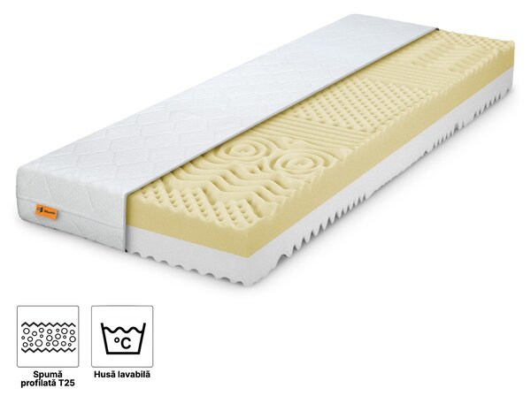 Saltea cu efect de masaj din spumă Komfort 80x200x16 - husă Matrix