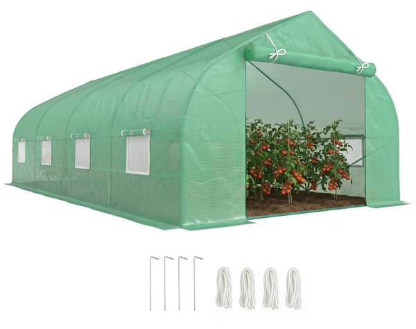 Outsunny Sera Gradina Verde Pentru Legume 6x3x2 | Aosom Romania