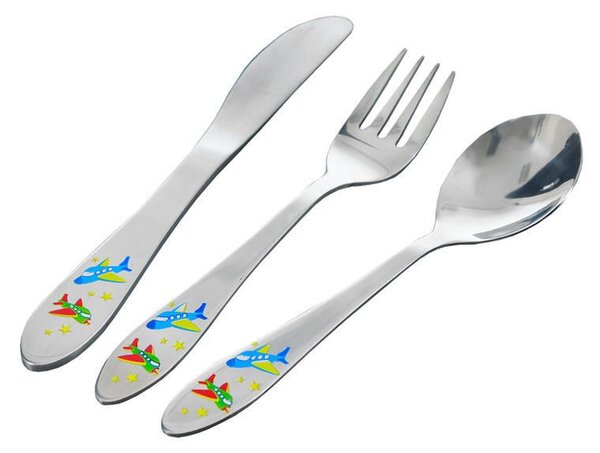 Set de tacâmuri pentru copii AVIOANE, 3 piese