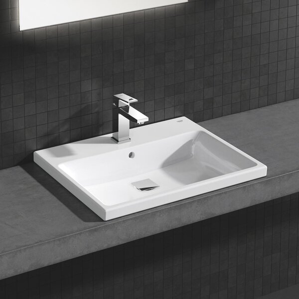 Grohe Cube Ceramic lavoar 60x49 cm dreptunghiular încastrat alb luciu 3947900H