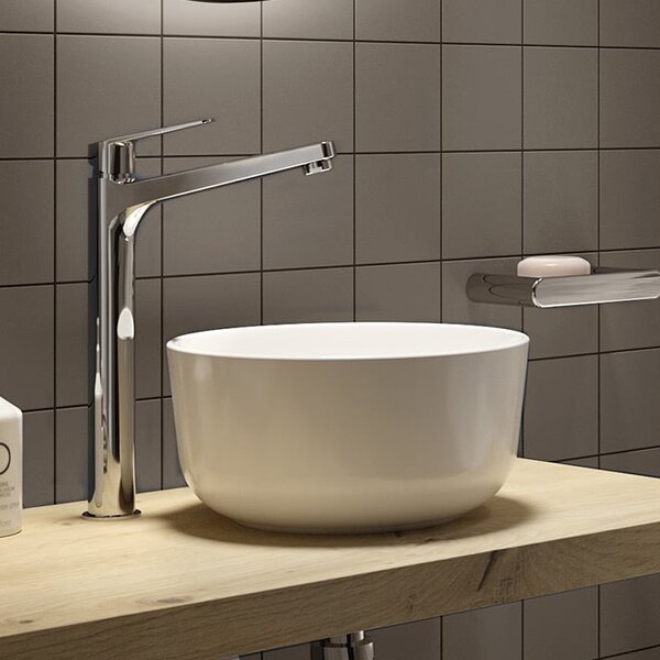 Deante Jasmin lavoar 28x28 cm rotund de blat alb luciu CDJ_6U2S