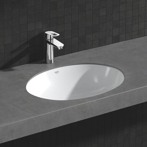Grohe Bau Ceramic lavoar 56x42 cm ovale sub blat alb luciu 39423000