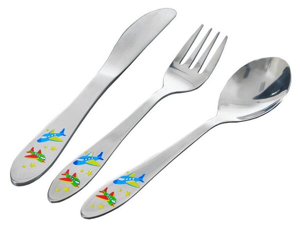 Set de tacâmuri pentru copii AVIOANE, 3 piese